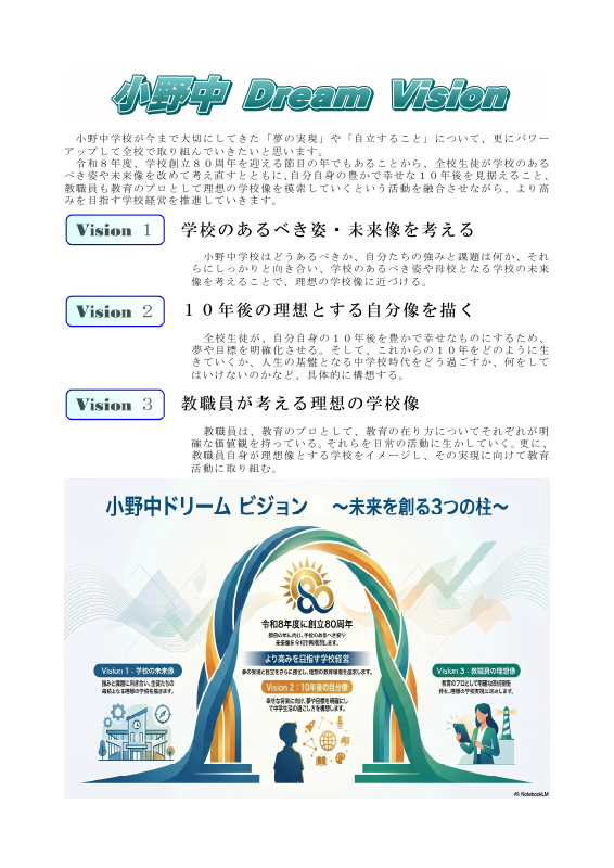 小野中ドリーム ビジョン　最終完成.pdfの1ページ目のサムネイル